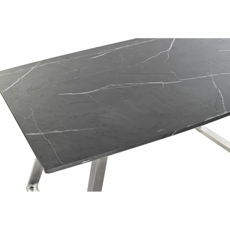 Valgomojo stalas DKD Home Decor Juoda Plienas Medžio MDF 160 x 90 x 76 cm