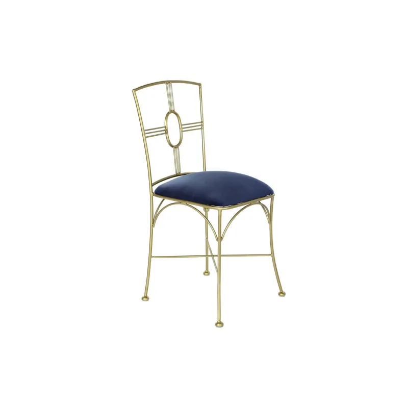 Ruokatuoli DKD Home Decor Sininen Kullattu 45 x 42 x 88,5 cm