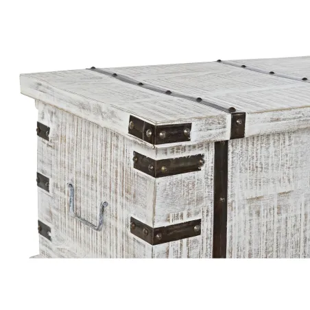 Kirstu DKD Home Decor Metalli Valkoinen Mangopuu (116 x 40 x 45 cm)