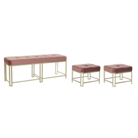 Банкетка DKD Home Decor   Розовый Металл Велюр (120 x 40 x 46 cm)