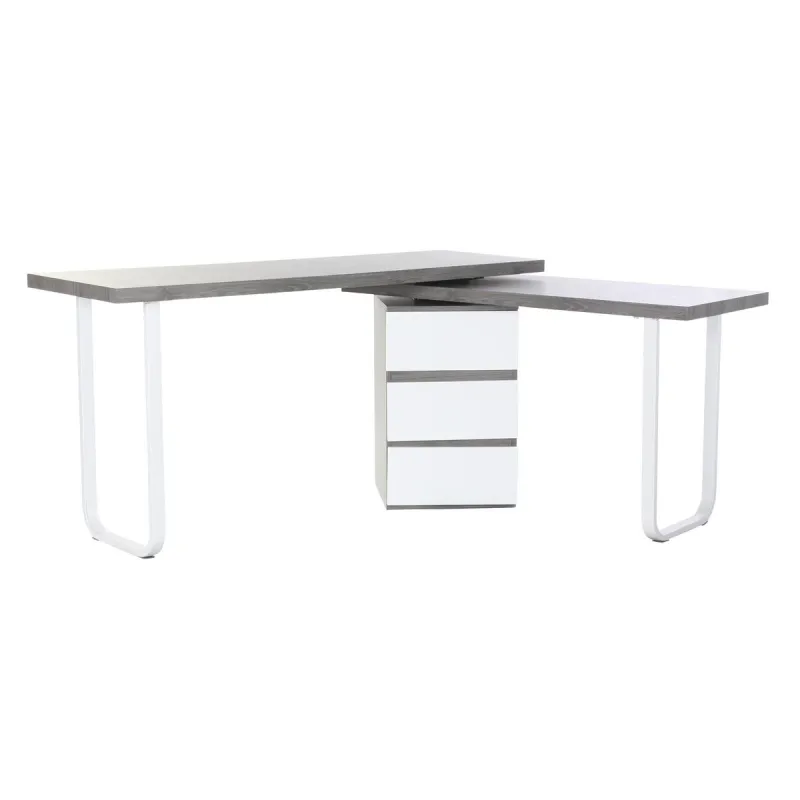 Rašomasis stalas DKD Home Decor Natūralus Pilka Metalinis MDF (150 x 120 x 75 cm)