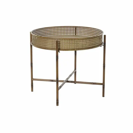 Küljelaud DKD Home Decor 59 x 59 x 50 cm Naturaalne Metall