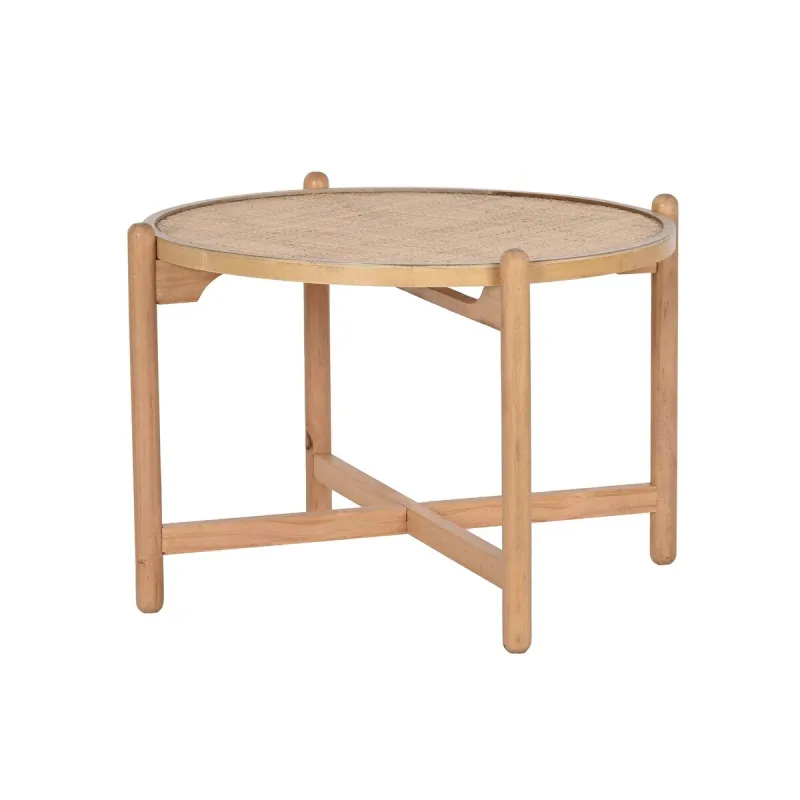 Centrālais galds DKD Home Decor Dabisks Paulovnijas koks 66 x 66 x 45 cm