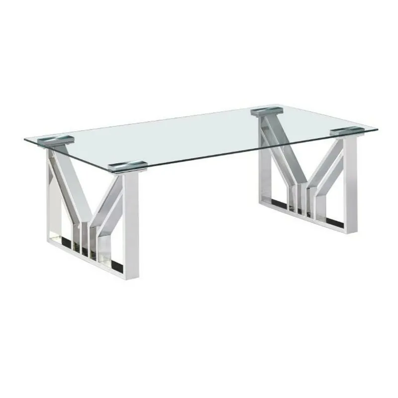 Diivanilaud DKD Home Decor Läbipaistev Kristall Teras 130 x 70 x 45 cm