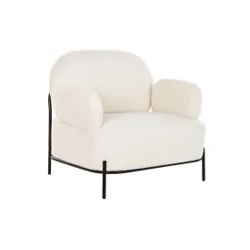 atzveltnes krēsls DKD Home Decor Balts Melns 86 x 74 x 77 cm