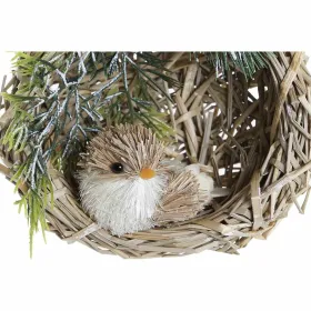 Новогоднее украшение DKD Home Decor полиэстер ротанг (14 x 11 x 15 cm) (2 штук)