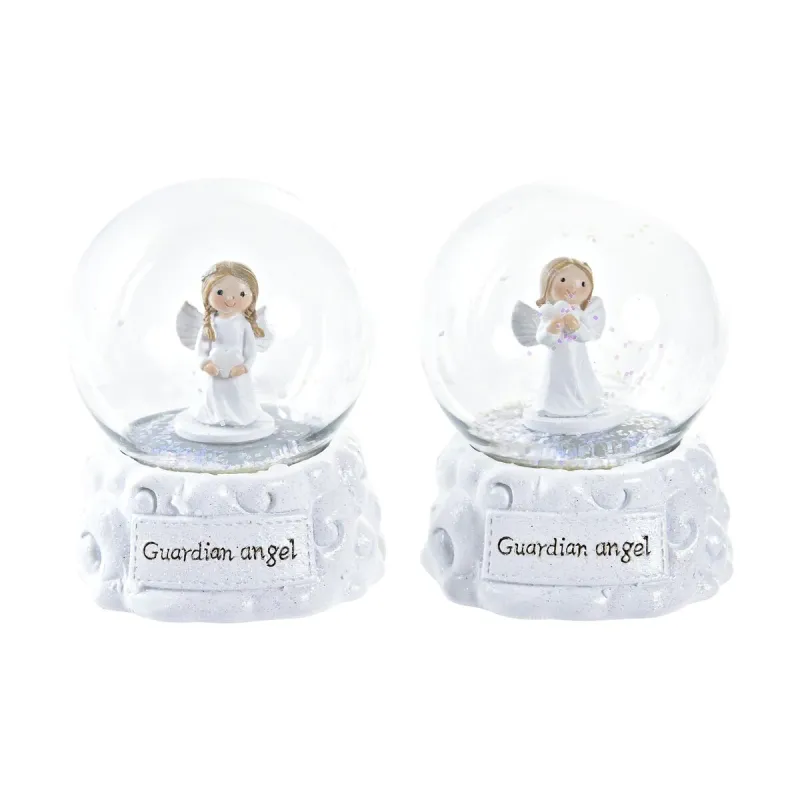 Снежный комок DKD Home Decor Белый 6,5 x 6,5 x 8,5 cm (2 штук)