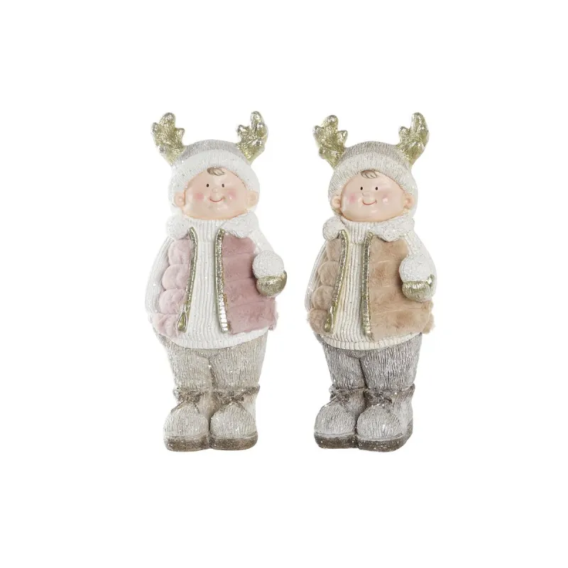 Kalėdų papuošalai DKD Home Decor Berniukai Magnis (20,5 x 18 x 49,5 cm) (2 vnt.)