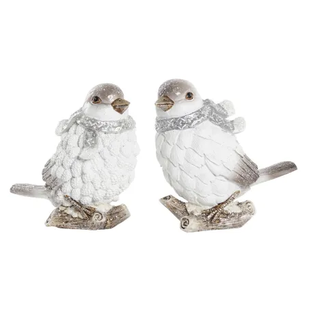 Joulukuusenpallo DKD Home Decor Hartsi Paukštis (13,5 x 7 x 12,5 cm) (2 osaa)