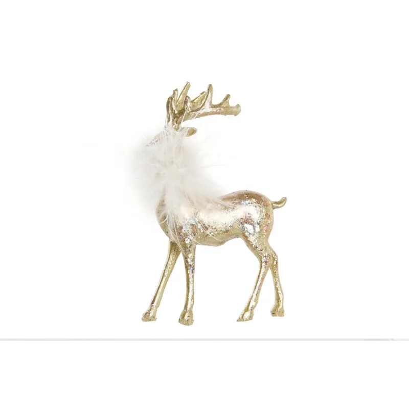 Новогоднее украшение DKD Home Decor Смола Северный олень (8 x 4 x 12 cm)