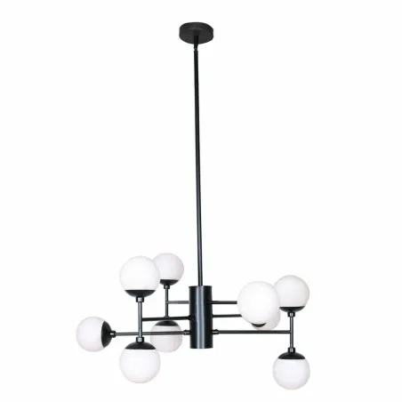 Kattolamppu DKD Home Decor Kristalli Musta (76.2 x 76.2 x 40.64 cm)