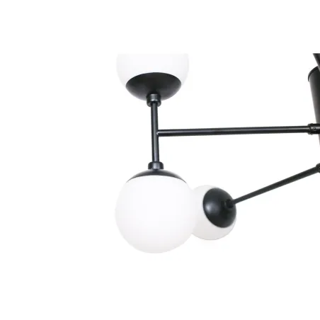 Потолочный светильник DKD Home Decor Стеклянный Чёрный (76.2 x 76.2 x 40.64 cm)