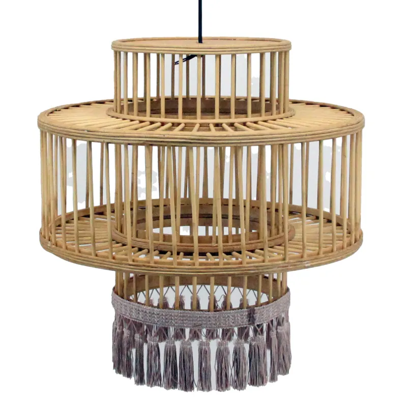 griestu gaismas DKD Home Decor Brūns Bēšs 50 W Bārkstis Urbāns 220 V 45 x 45 x 46 cm