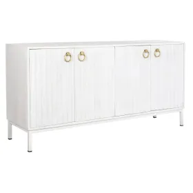 Puhvetkapp DKD Home Decor Valge Metall Mangopuit 152 x 40 x 77 cm