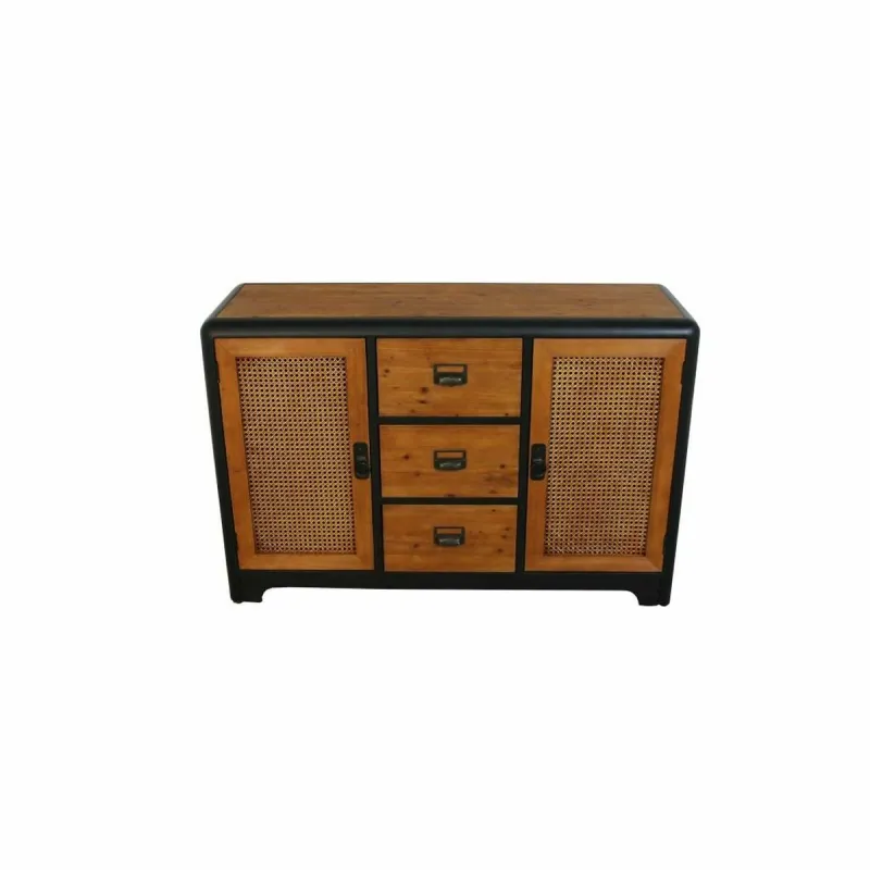 Bufete DKD Home Decor Tumši brūns Tumši pelēks Metāls Egle 120 x 40 x 79 cm