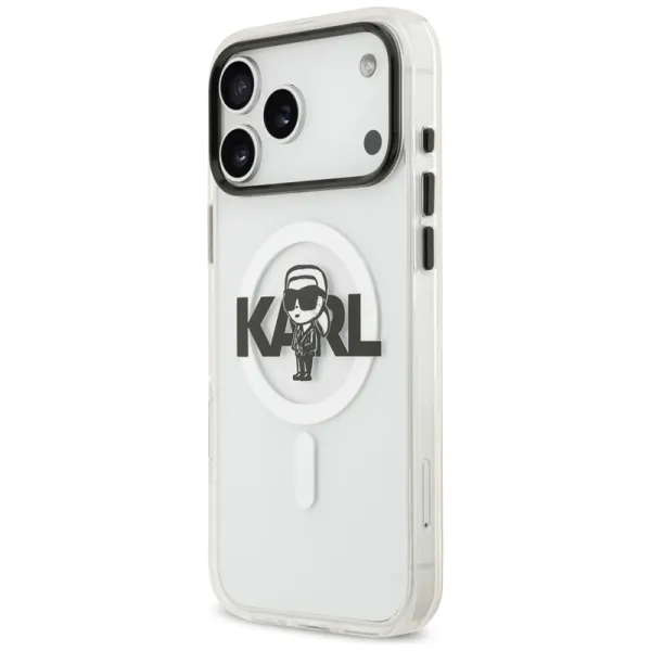 Karl Lagerfeld IML Karl Sketch Logo MagSafe - Case iPhone 17 Pro Max (Clear)