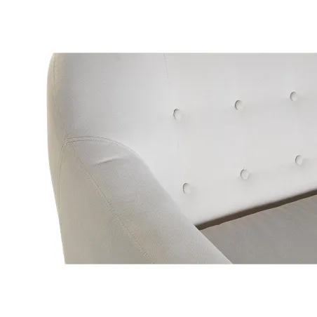 Sofa DKD Home Decor Natūralus Poliesteris Kaučiukmedžio mediena Kreminė (172 x 82 x 82 cm)