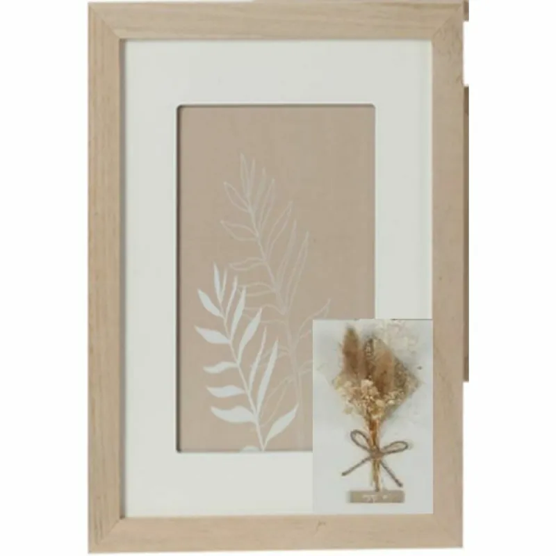 Kuvakehys DKD Home Decor Kristalli Luonnollinen Shabby Chic (15 x 1 x 20 cm) (22 x 1 x 27 cm)