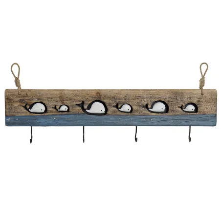 Seina riidepuu DKD Home Decor Vanutatud viimistlus Metall Puit (85 x 4 x 33 cm)