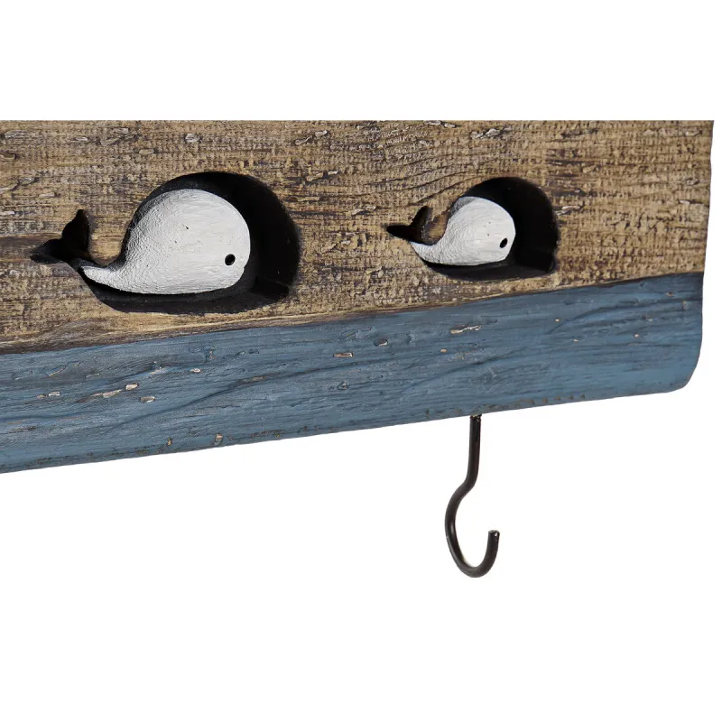 Sieninė kabykla DKD Home Decor Sendinta apdaila Metalinis Medžio (85 x 4 x 33 cm)
