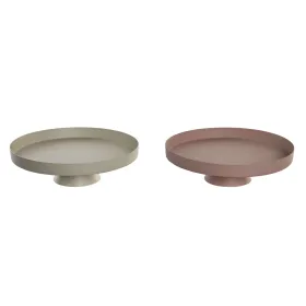 Декор для центра стола DKD Home Decor Бежевый Розовый Железо 31 x 31 x 9 cm (2 штук)