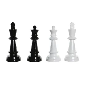 Dekoratīvās figūriņas DKD Home Decor Melns Balts Sveķi Šaha kauliņi Moderns (11 x 11 x 27,5 cm) (4 gb.)