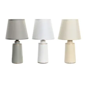 Stalinė lempa DKD Home Decor Pilka Rusvai gelsva Balta Keramikos dirbinys 220 V 40 W (16 x 16 x 30 cm) (3 vnt.)