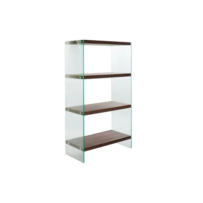 Plaukti DKD Home Decor Tumši brūns Stikls Riekstkoks Koks MDF 80 x 40 x 150 cm (1)