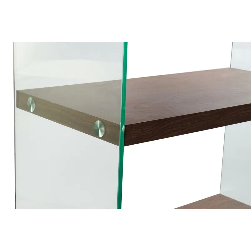 Plaukti DKD Home Decor Tumši brūns Stikls Riekstkoks Koks MDF 80 x 40 x 150 cm (1)