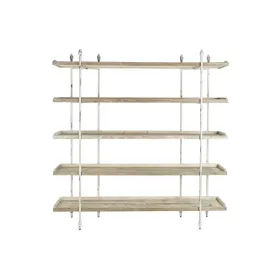 Полка DKD Home Decor Белый Натуральный Металл Ель древесина ели 40 % Металл 190 x 40 x 200 cm