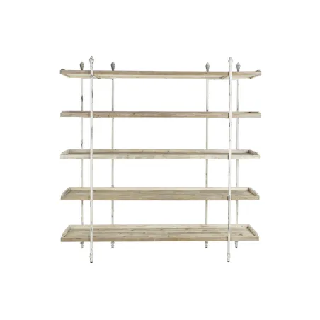 Полка DKD Home Decor Белый Натуральный Металл Ель древесина ели 40 % Металл 190 x 40 x 200 cm
