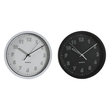 Настенное часы DKD Home Decor Белый Чёрный PVC 25,4 x 4 x 25,4 cm (2 штук)