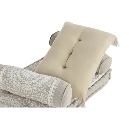 atzveltnes krēsls DKD Home Decor Balts Bēšs 90 x 56 x 15 cm