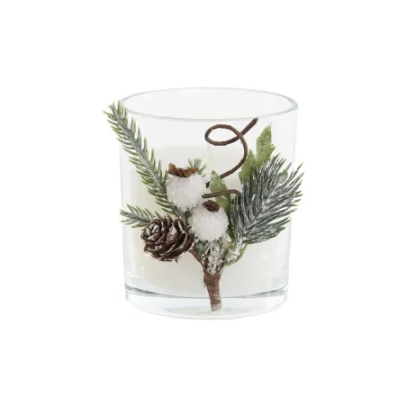 Žvakė DKD Home Decor Balta Kalėdos 10,5 x 8,5 x 8,5 cm