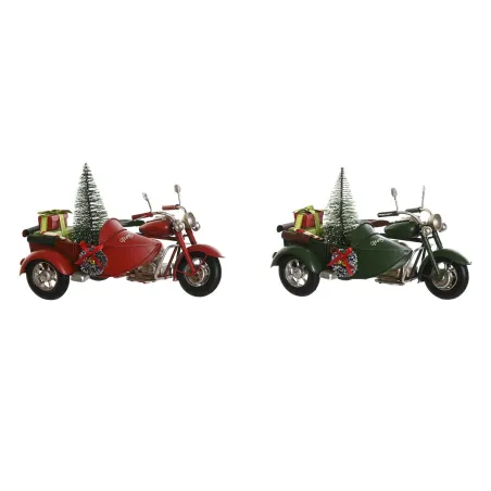 Joulukuusenpallo DKD Home Decor Punainen Vihreä 19 x 14 x 13 cm (2 osaa)