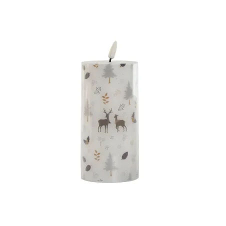 LED Kynttilä DKD Home Decor Valkoinen Monivärinen 7.5 x 7.5 x 15 cm 7,5 x 7,5 x 15 cm (AA)