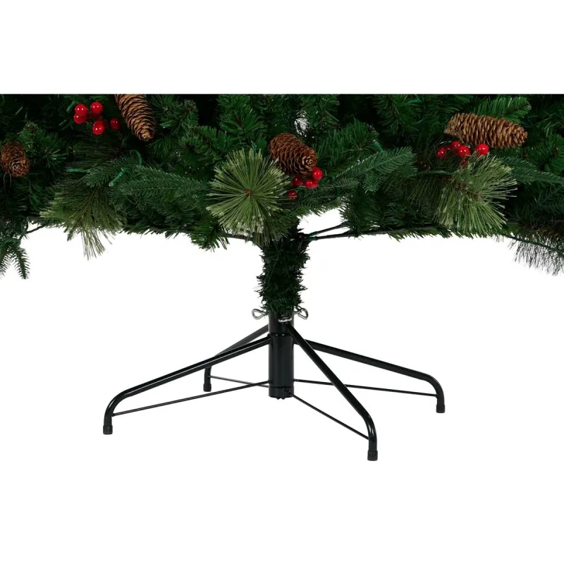 Jaungada eglīte DKD Home Decor Sarkans Zaļš Polietilēns 100 x 100 x 180 cm