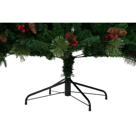 Jaungada eglīte DKD Home Decor Sarkans Zaļš Polietilēns 100 x 100 x 180 cm