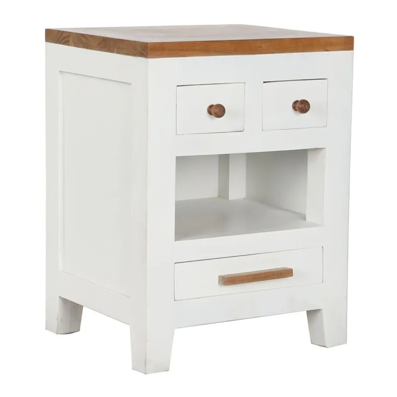 Spintelė DKD Home Decor Balta Ruda Akacija Mango mediena 45 x 40 x 60 cm