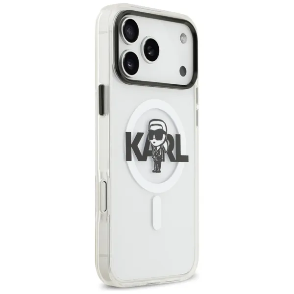 Karl Lagerfeld IML Karl Sketch Logo MagSafe - Case iPhone 17 Pro Max (Clear)