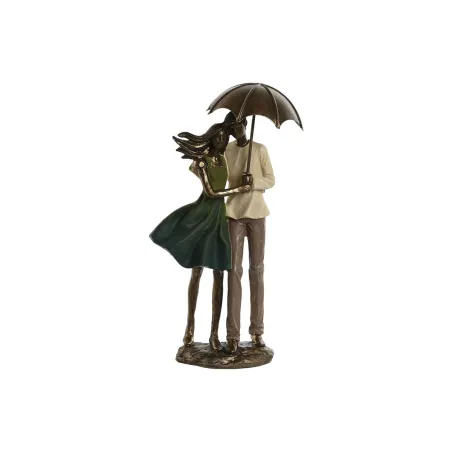 Декоративная фигура Home ESPRIT Зеленый Позолоченный Пара 12,5 x 8 x 25,5 cm