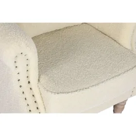 Tugitool Home ESPRIT Valge Naturaalne Kummipuu 73 X 65 X 87 cm
