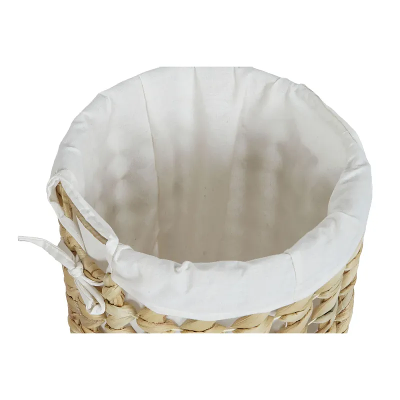 Pyykkikori Home ESPRIT Valkoinen Luonnollinen 3 Kappaletta 46 x 46 x 69 cm