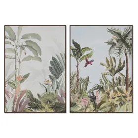 Drobė Home ESPRIT Žalia Tropinis 100 x 4 x 140 cm (2 vnt.)