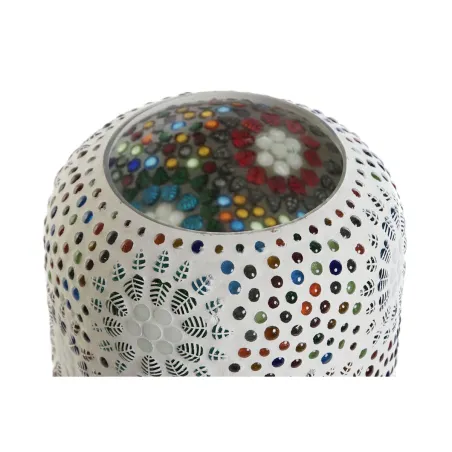Stalinė lempa DKD Home Decor Balta Spalvotas Aliuminis Stiklas 40 W 220 V 15 x 15 x 18 cm