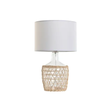 Stalinė lempa Home ESPRIT Balta Ruda Stiklas Virvė 220 W 60 V 28 x 28 x 45 cm (2 vnt.)