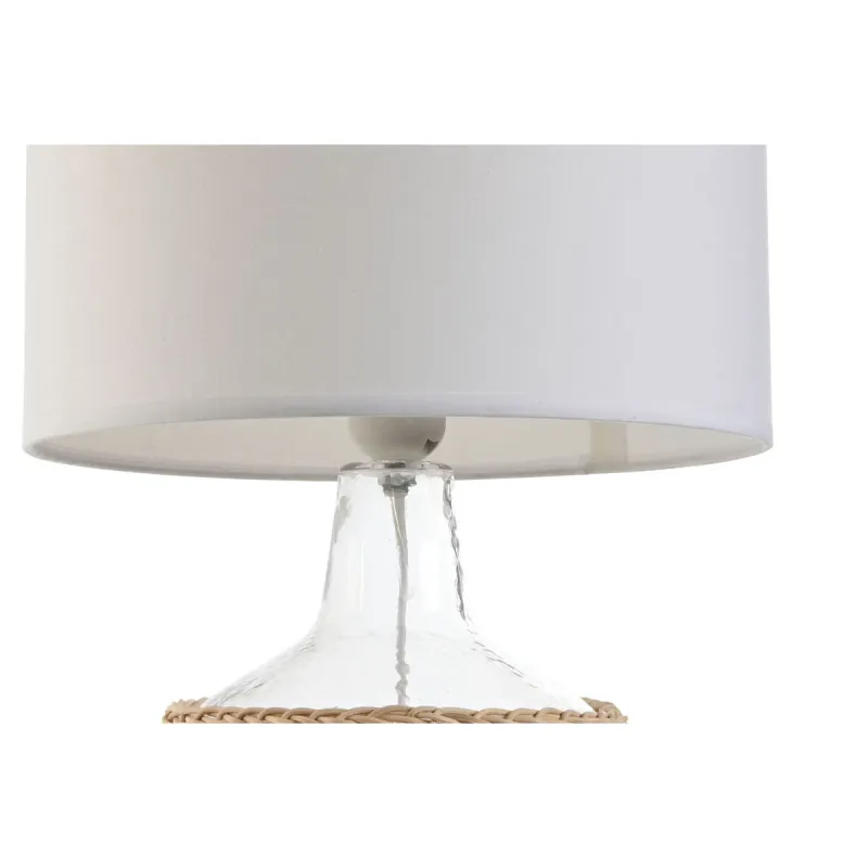 Stalinė lempa Home ESPRIT Balta Ruda Stiklas Virvė 220 W 60 V 28 x 28 x 45 cm (2 vnt.)