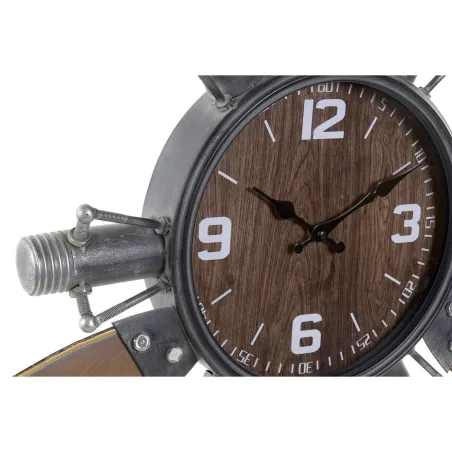 Sieninis laikrodis Home ESPRIT Ruda Juoda Metalinis Medžio MDF Vintage 121 x 7 x 106 cm