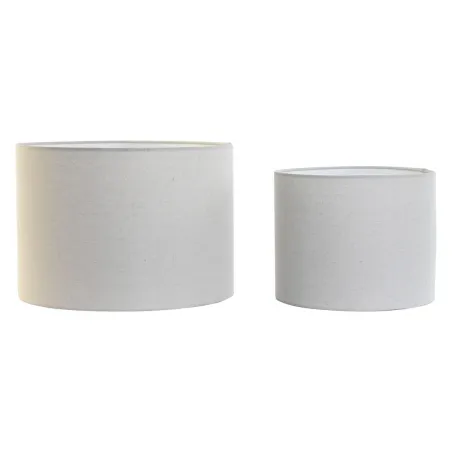 Lampunvarjostin Home ESPRIT Beige Pellava Metalli 40 x 40 x 28 cm (2 osaa)