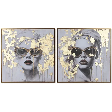 Drobė Home ESPRIT polistirenas Drobė 70 x 3,5 x 70 cm